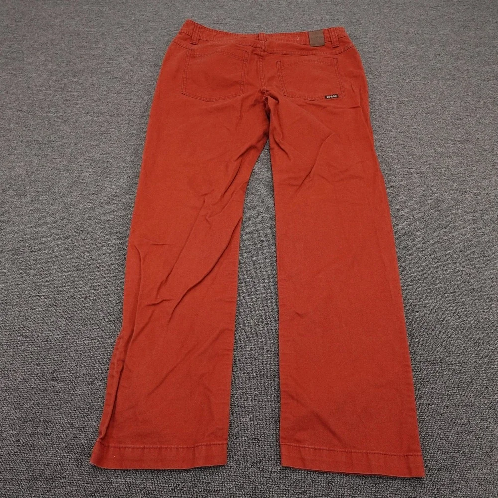 PrAna Pants Mens 34x29 Orange Slim Fit Organic Cotton Stretch Chino Casual